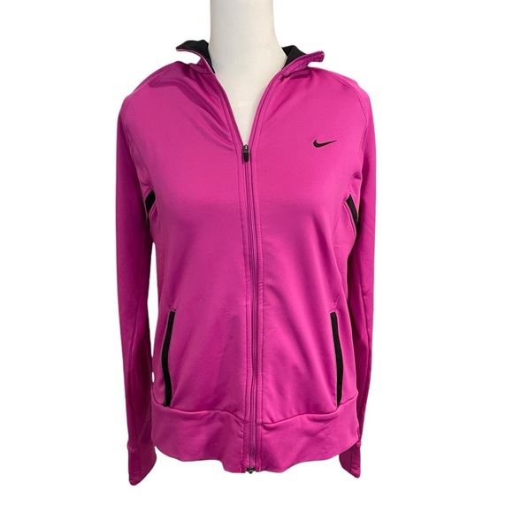 Vintage Nike FIT DRY Zip Jacket Magenta - Size Medium - Picture 1 of 5